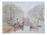 Misty morning by the canal